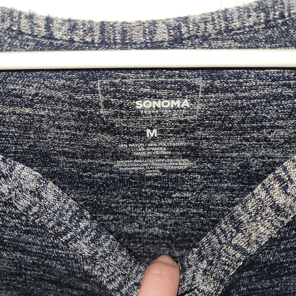 Set Of 2 Sonoma Striped Long Sleeve Top - Blue Gray - Picture 2 of 7